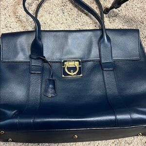 FErragamo Tote,corbers Few Rubs, Faded Hardwares, Vintage Smell